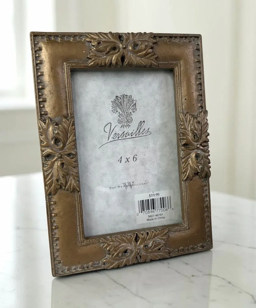The Weston Gallery Photo Gold Frame Embellished Patina 4x6 Versailles